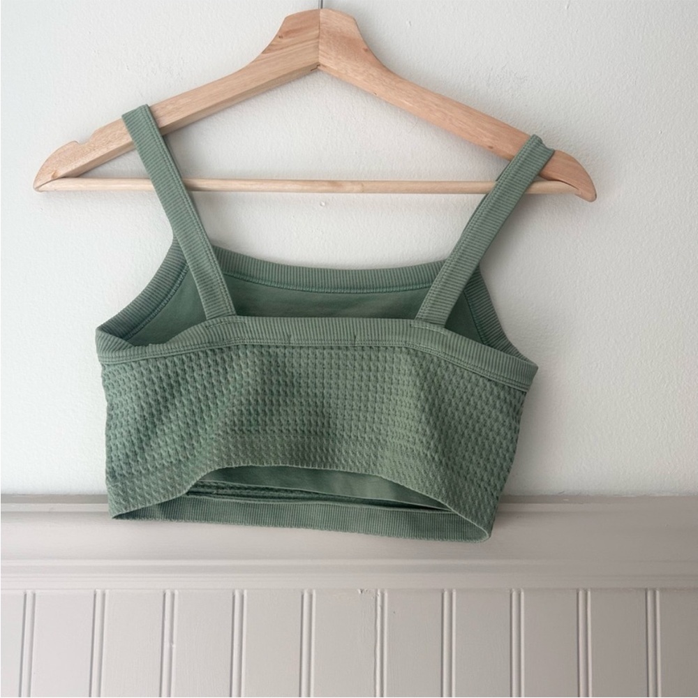 Altar'd State XS Sage Green Textured Crop Top - Picture 6 of 6